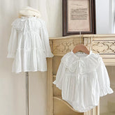 Girls Scallop Lace Collar Bodysuit/ Dress