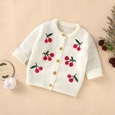 Baby Girl Cherry Cardigan Sweater