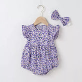 Baby Girl Daisy Print Bodysuit w/Headband
