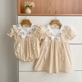 Girls Sailor Collar Style Vintage Bodysuit or Dress