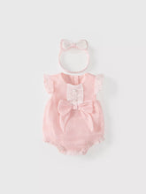 2 Pc Baby Girl Bow Chic Bodysuit