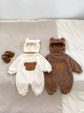 Baby Soft Fleece Bear Romper with Hat