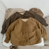 Unisex Boxy Corduroy Sherpa Lined Jacket