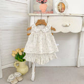 2 Pc Girls Romantic Boho Floral Print Set