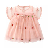 Girls Strawberry Embroider Dress