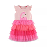 Girls Ombre Tulle Flamingo Dress