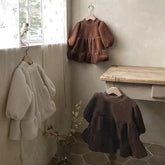Baby Girl Fleece Tiered Sweater Dress