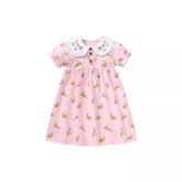 Girls Bunny Hop Collar Tee Shirt Dress