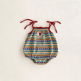 Baby Girl Summer Stripes Cami Tie Bodysuit
