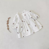 Baby Girl Floral Embroidered Dress or Bodysuit