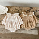 Baby Girl Collar Corduroy Bodysuit