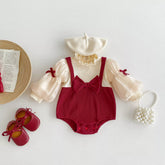 Baby Girl 2 in 1 Bubble Sleeve Parisian Bodysuit