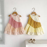 Girls Ombre Asymmetric Hem Dress