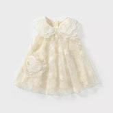 Baby Girl Chiffon Floral Scallop Collar Dress