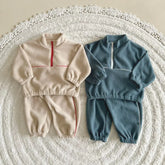 Baby Boy Quarter Zip Fleece Tracksuit