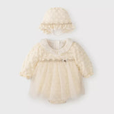 2 Pc Baby Girl Dreamy Heart Bodysuit Dress w/ Bonnet