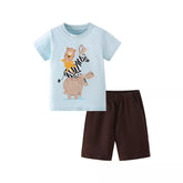 2 Pc Boys Madagascar Animals Tee & Shorts Set