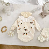 2 Pc Baby Girl Rabbit & Carrot Cardigan and Bodysuit Set