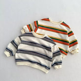 Unisex Kids Stripe Pullover Sweatshirt