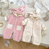 Baby Girl Fleece Easter Rabbit Bunny Romper