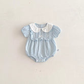 Baby Girl Alice Bib Seersucker Bodysuit