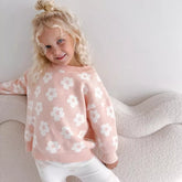 Baby Girl Flower Pattern Sweater