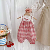 Baby Girl 2 in 1 Gingham Cami Romper