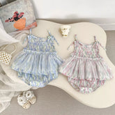 Baby Girl Watercolor Tulle Skirt Bodysuit
