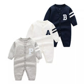 Baby Boy Varsity Letterman Knit Romper
