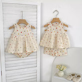 Baby Girls Polka Dot Bodysuit Shorts Set