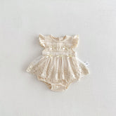 Baby Girl Bow Lace Skirt Bodysuit Dress