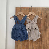 Unisex Baby Overall Flap Pocket Shorts