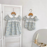 Girls Teapot Motif Puff Sleeve Bodysuit or Dress