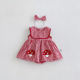 Baby Girl Mushroom Patch Gingham Dress