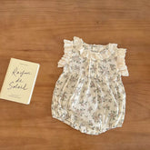 Baby Girl Lace Ruffle Mini Floral Print Bodysuit