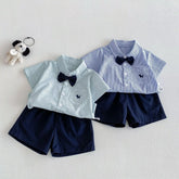 2 Pc Boys Bow Tie Shirt & Short Set