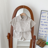 Baby Boy Stripe Shirt and Shorts Set