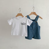 Baby Boy Denim Overall and Blah Tee