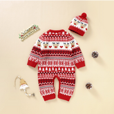 Baby Knit Holiday Reindeer Romper