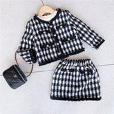 2 Pc Girls Tweed Jacket and Skirt Set