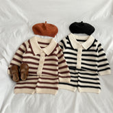 Girl Stripe Knit Sweater with Pants
