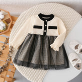 Baby Girl Mesh Polka Dot Skirt Cardi Dress