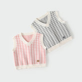Baby Girl Knit Houndstooth Vest
