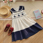 Girls Summer Sailboat Sailor Dress