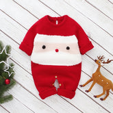 Baby Knit Red Santa Romper
