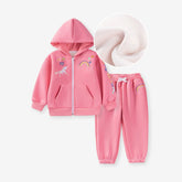 Girls Unicorn Embroidered Hoodie & Sweats Set