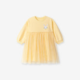 Girls Bunny Crest Mesh Dress Sweatshirt