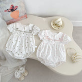 Baby Girl Polka Dot Sailor Collar Bodysuit