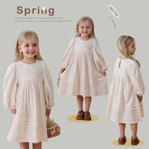 Girls Rustic Style Long Sleeve Dress