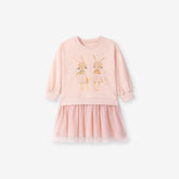 Girls Bunny Ballerina Sweatshirt Dress